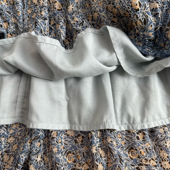 Anthropologie Kira Off-The-Shoulder Peasant Boho Dress Blue Size 4 NWOT - Picture 11 of 14